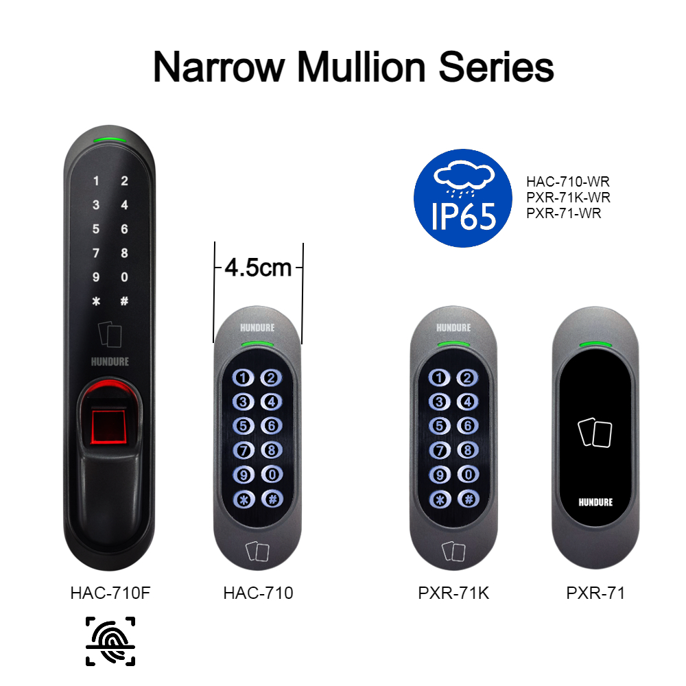 Hundure Narrow Mullion Access Control Series 2 Mullion Series EN 02